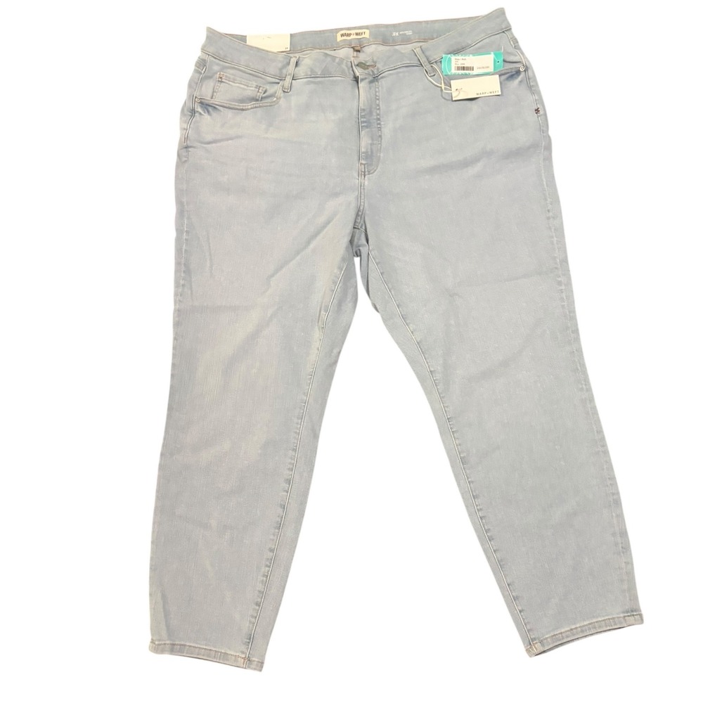 Warp + Weft JFK Skinny Jeans Blue Denim Comfort Stretch Plus‎ Size 24WNWT